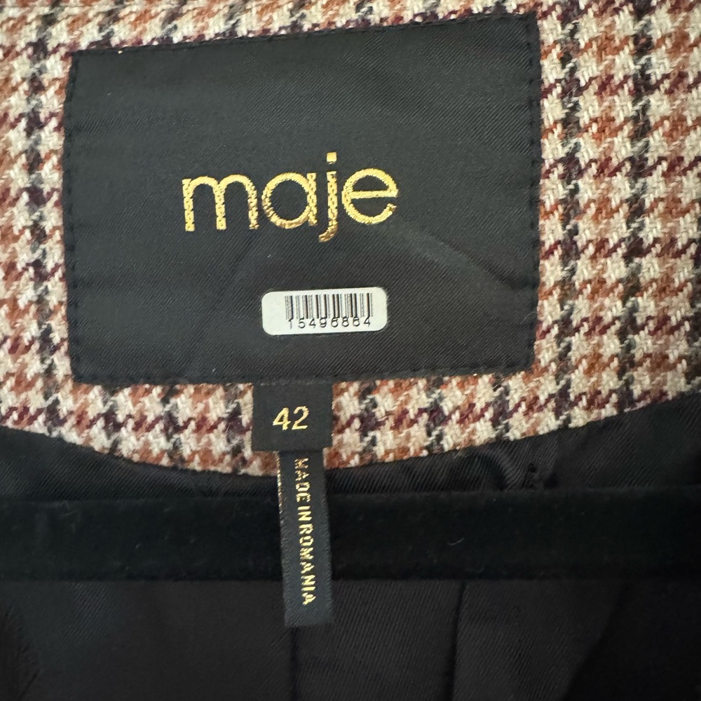 Maje Elbow Patch Single-Breasted Blazer - image 2